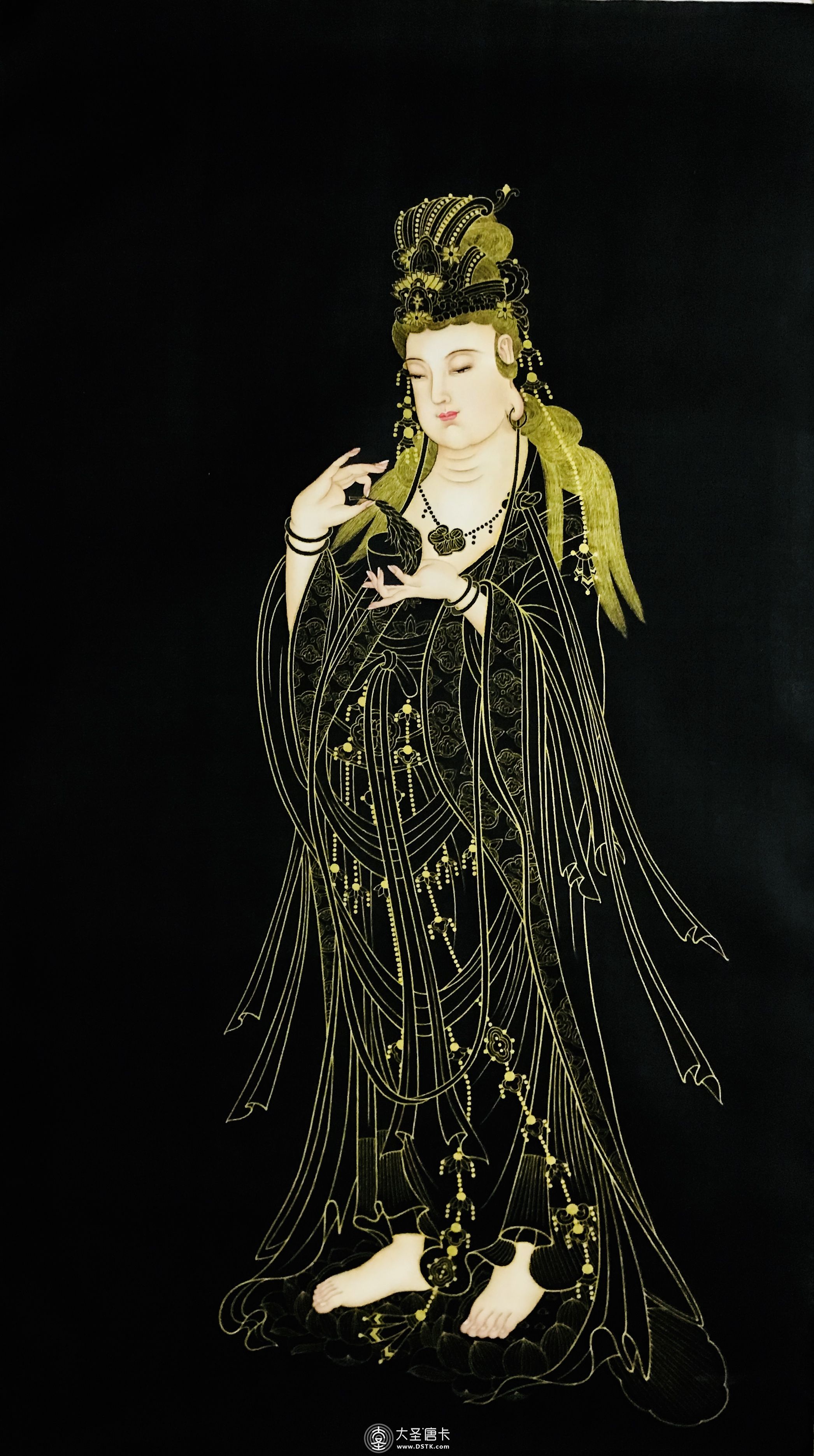 敦煌滴水觀音120-80cm