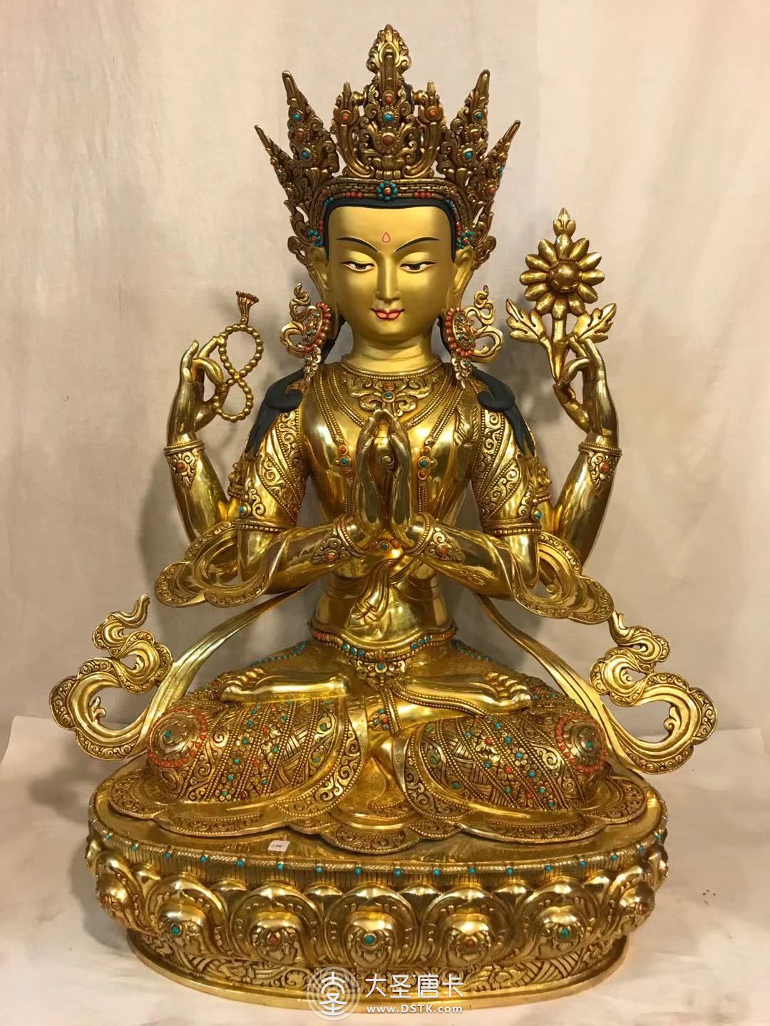 尼泊爾精品四臂觀音64公分