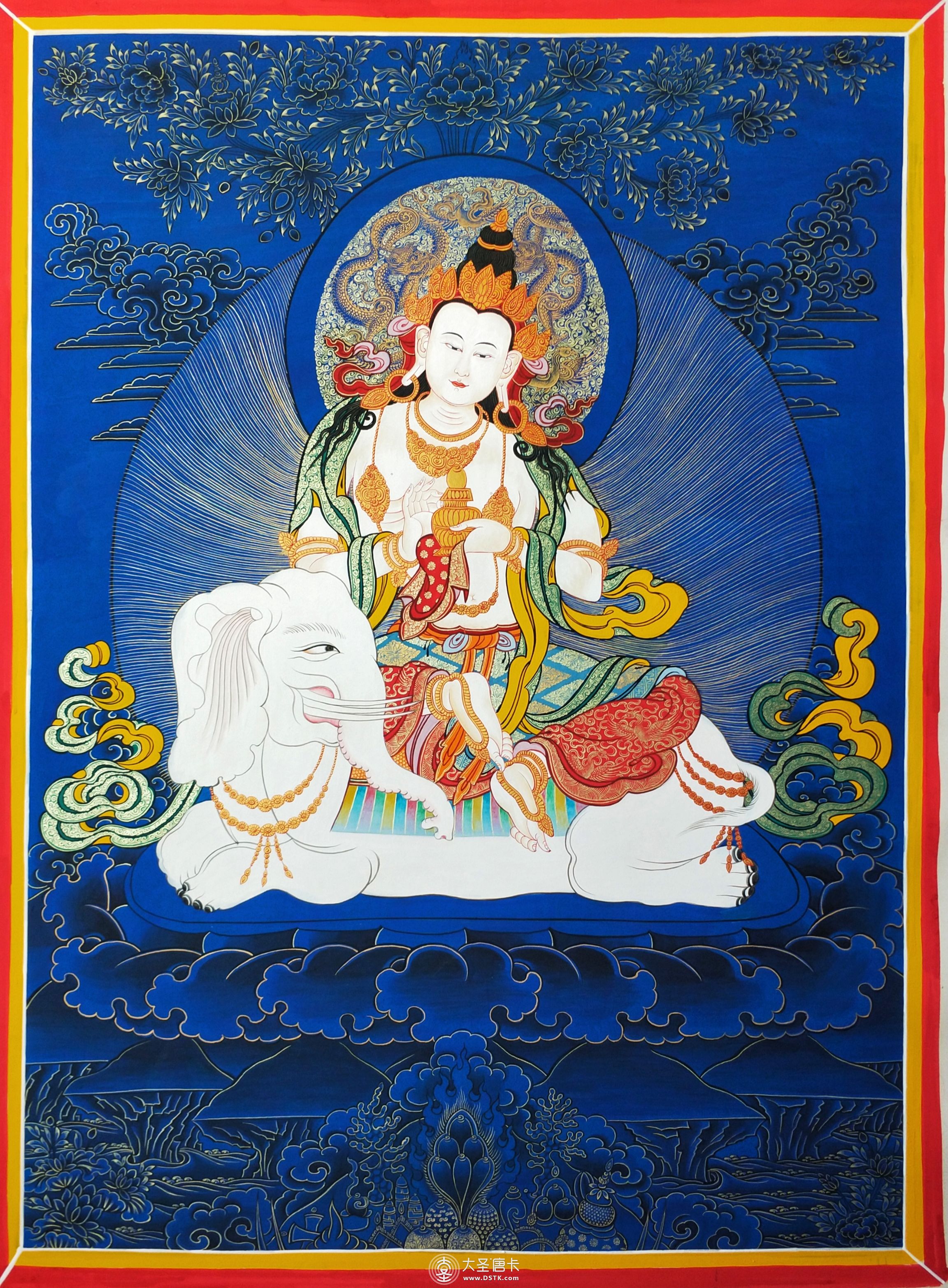 熱貢彩唐普賢菩薩70-50cm