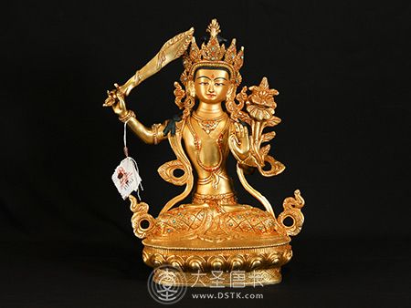 尼泊爾佛像文殊菩薩33公分