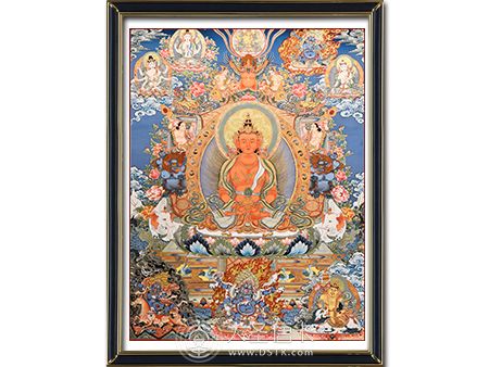 精品彩唐長壽佛100-72cm