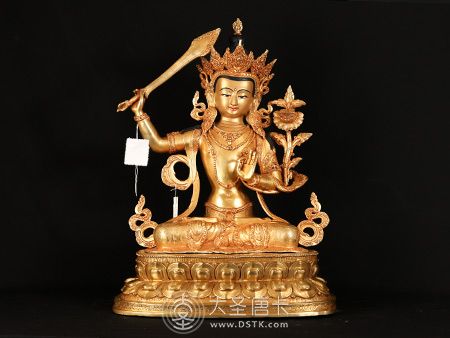 尼泊爾liang佛像文殊菩薩48公分