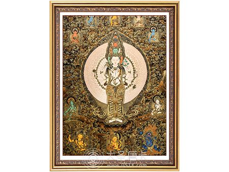 熱貢黑金千手觀音100-72cm