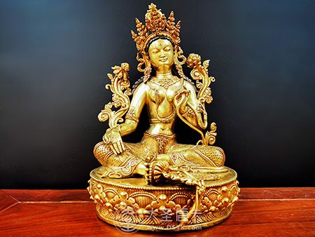 綠度母鎏金極品33cm