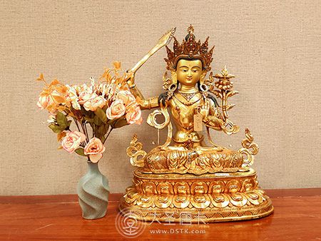 文殊菩薩鎏金45cm