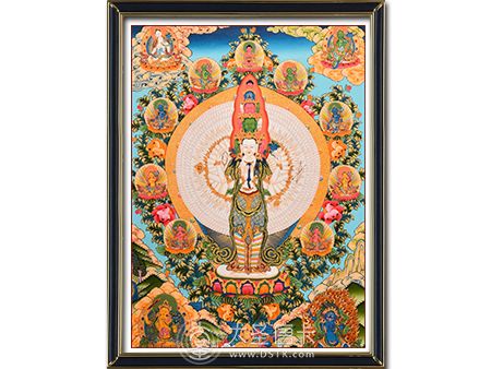 尼泊爾精品彩唐千手觀音91-65cm