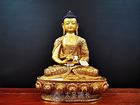 阿彌陀佛鎏金33cm