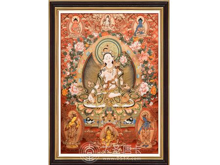 紅唐白度母100x70cm