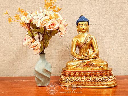 阿彌陀佛鎏金29cm