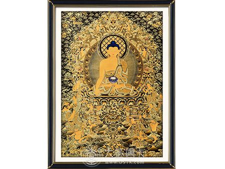 熱貢尖措大師黑金釋迦牟尼100-70cm