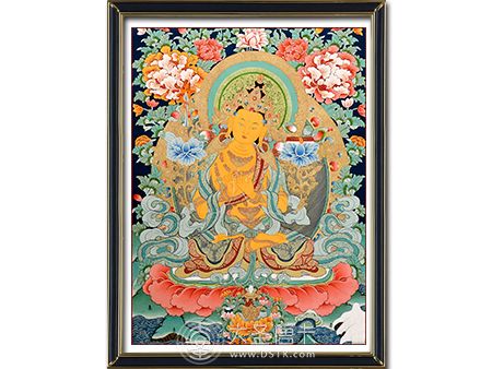 熱貢精品彩唐文殊菩薩80-60cm