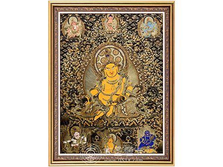 熱貢黑金黃財神100-70cm