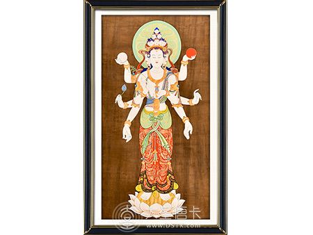 熱貢尖措大師精品八臂觀音100-70cm