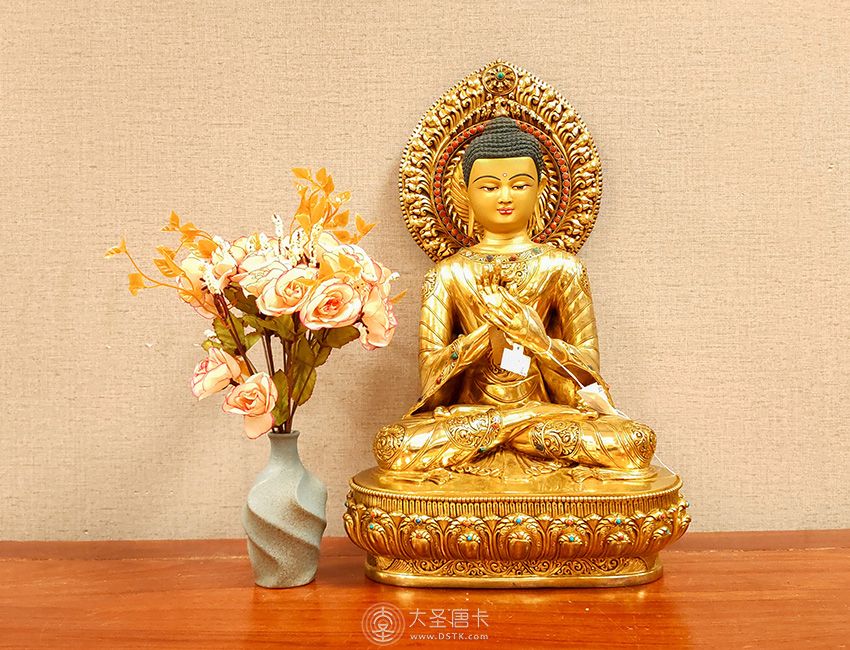 燃燈古佛鎏金50cm精品