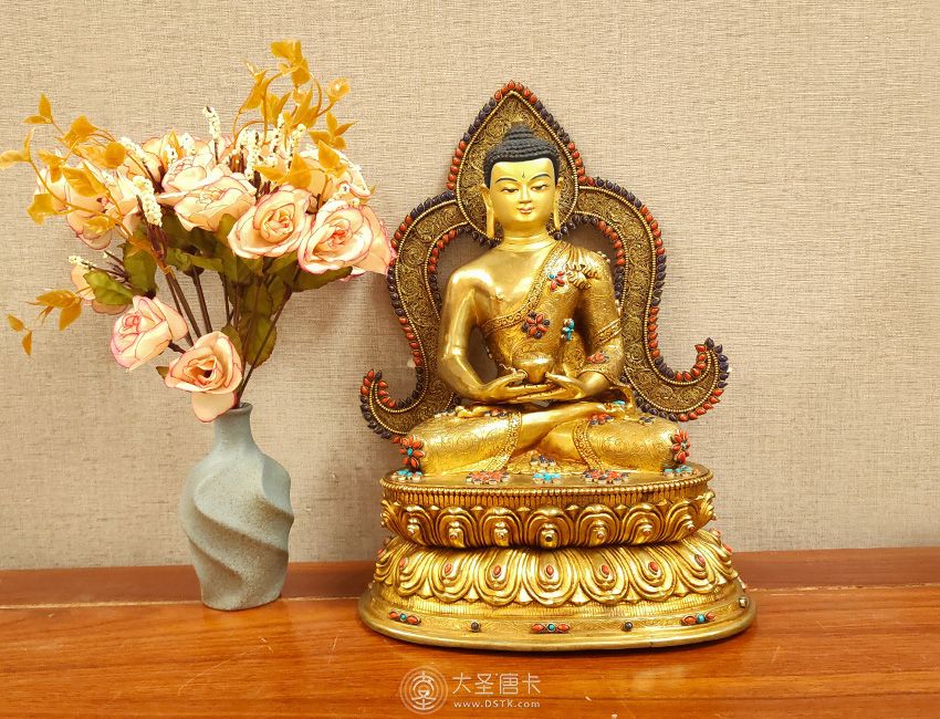 阿彌陀佛鎏金33cm