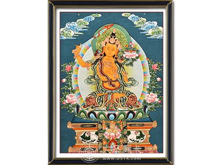 彩唐文殊菩薩60-45cm