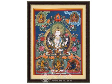 熱貢精品四臂觀音75-55cm