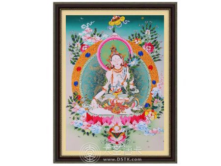 尼泊爾彩唐白度母70-50cm