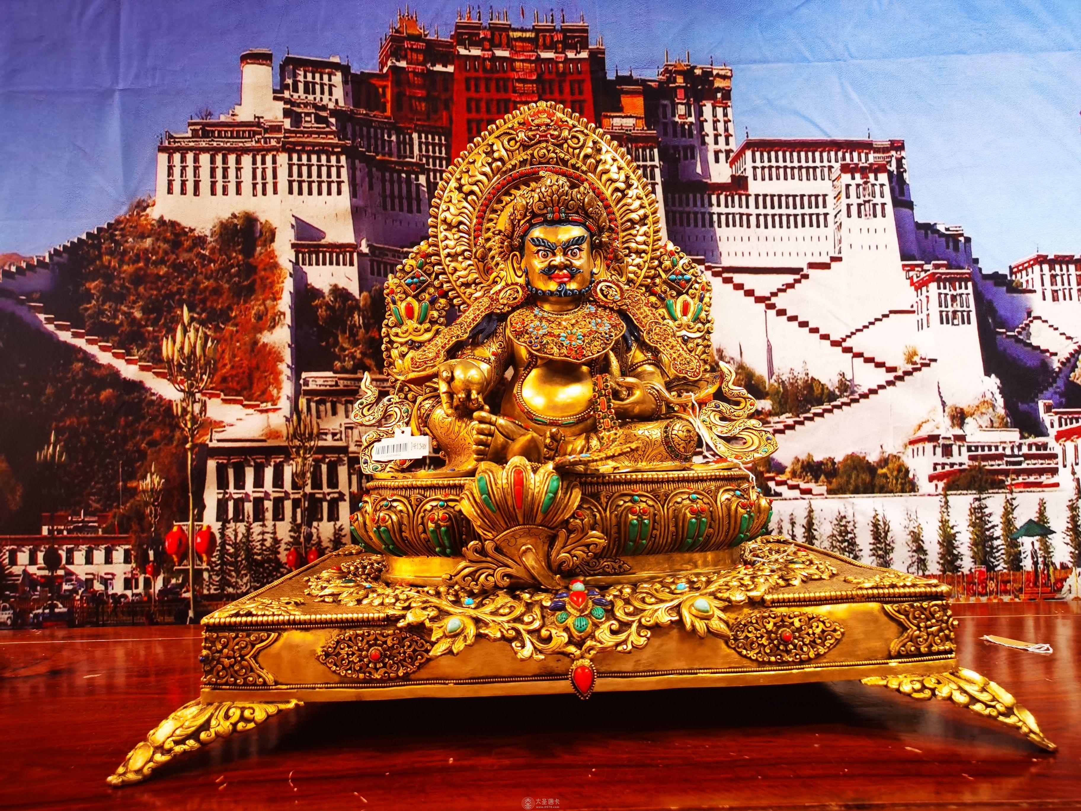 尼泊爾sugat大師鎏金黃財神50公分