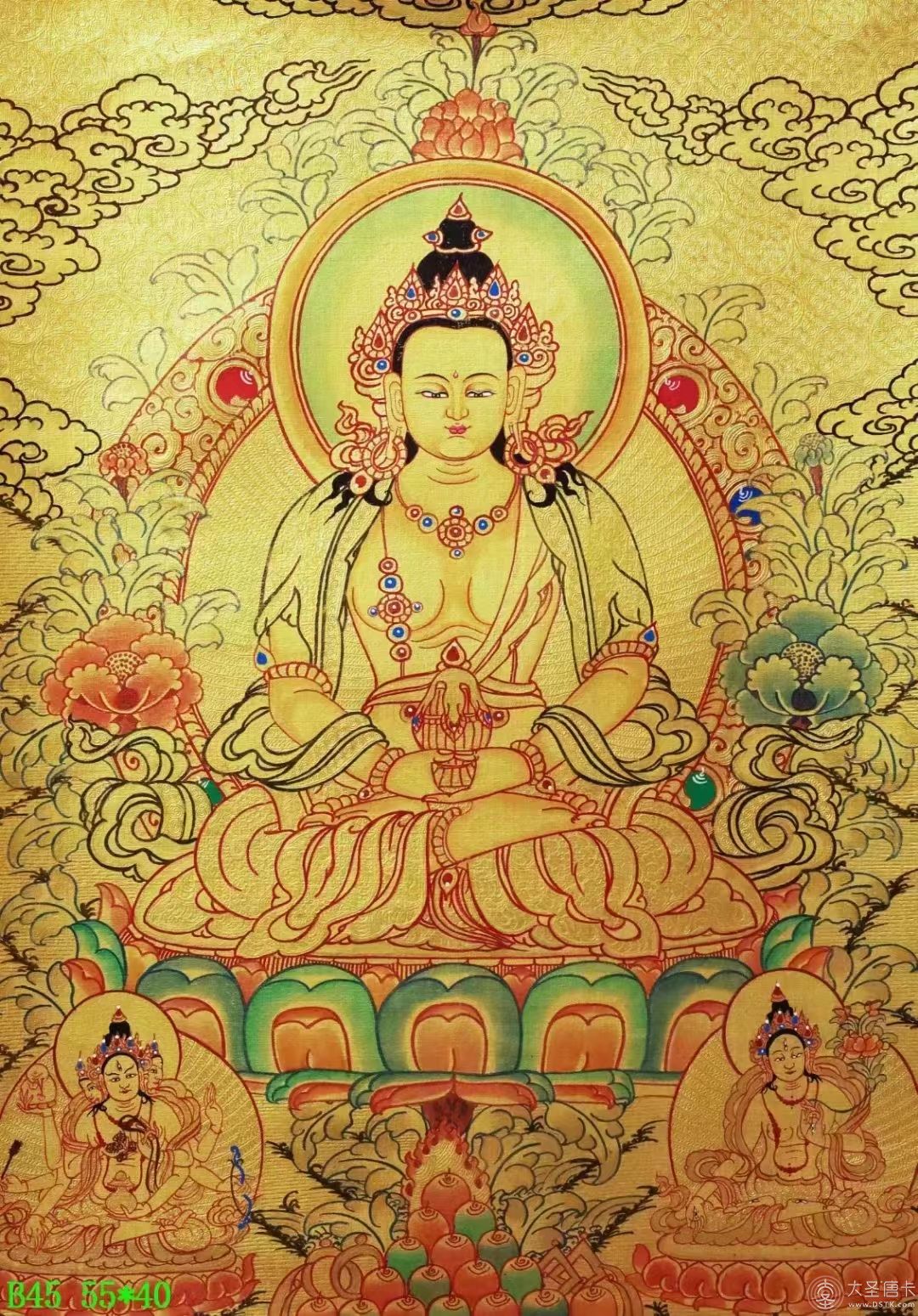 無量佛長壽佛55*40金箔刻金