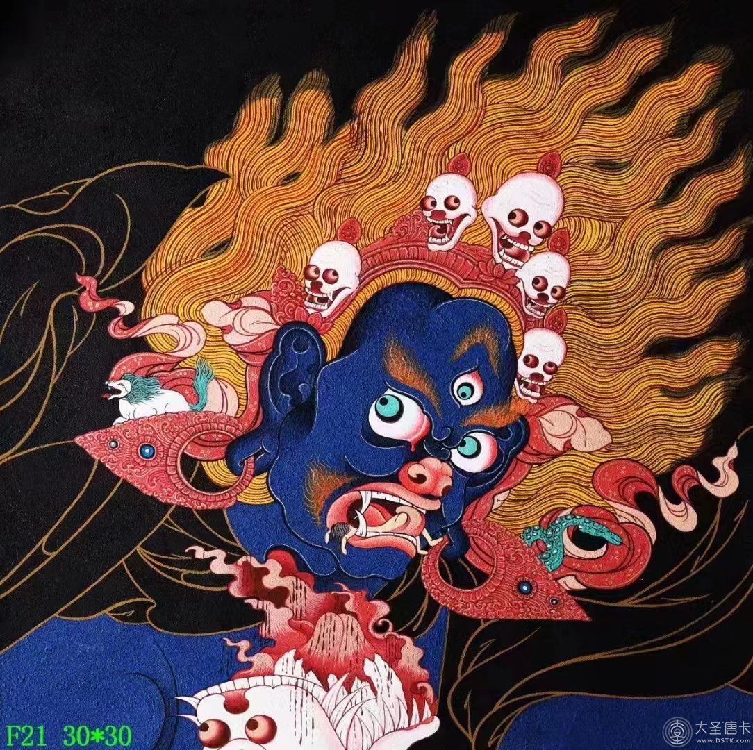 吉祥天母佛頭30*30