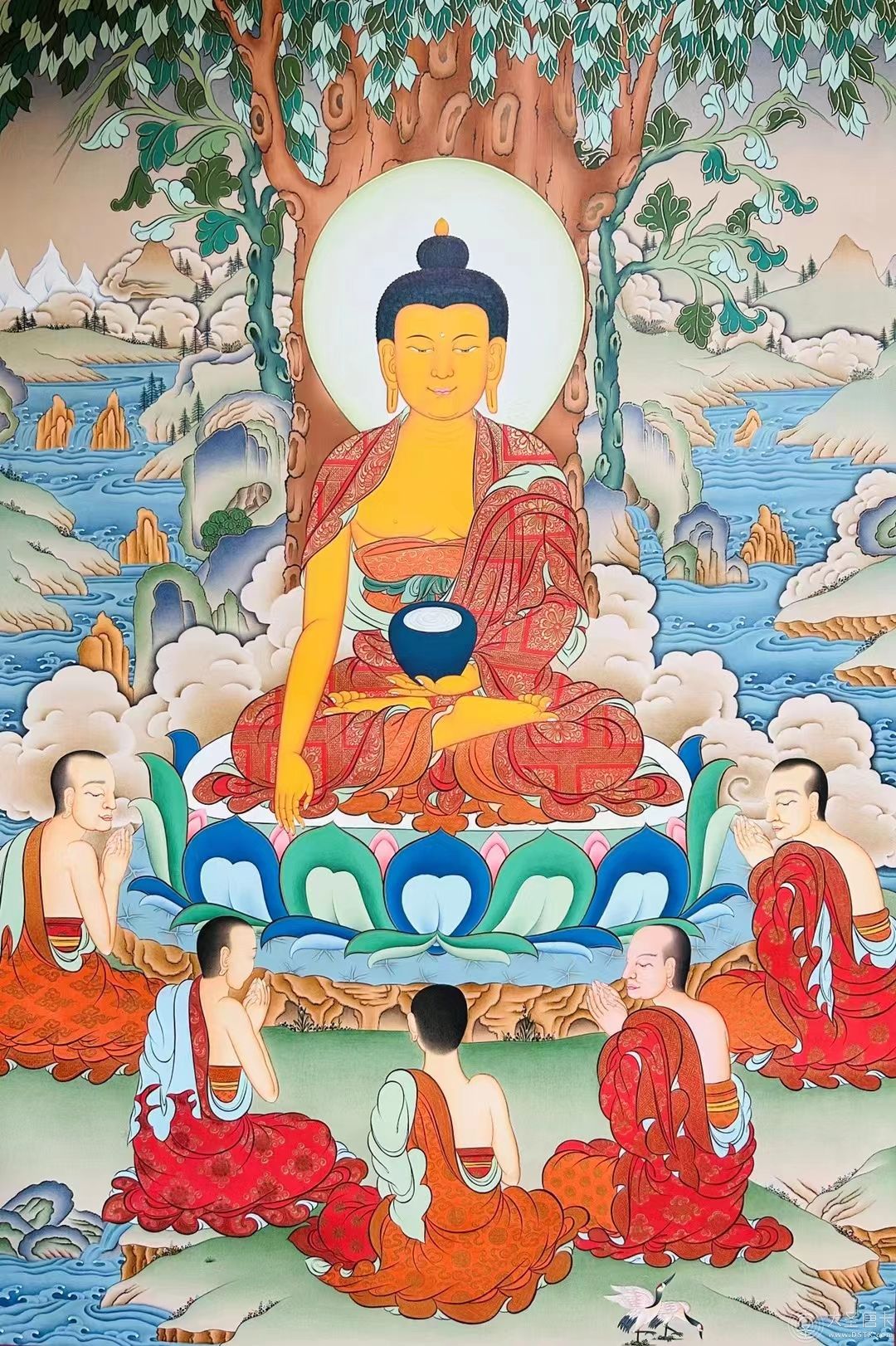 釋迦摩尼菩提樹下傳法