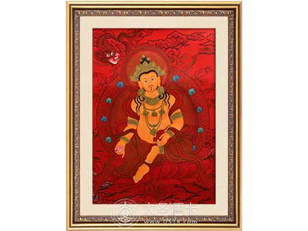 紅唐黃財神60*45cm