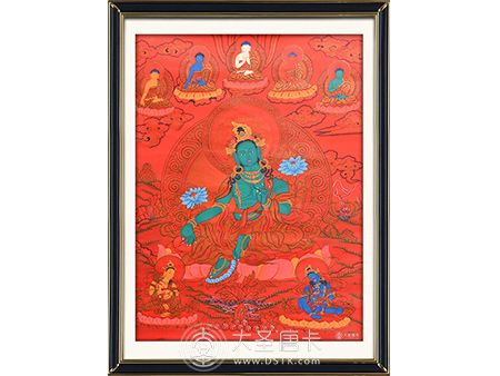 紅唐綠度母70＊50cm