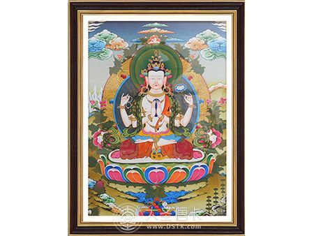 四臂觀音彩唐50*70cm