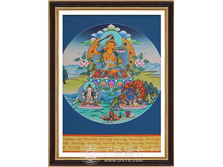 文殊菩薩彩唐38*50cm