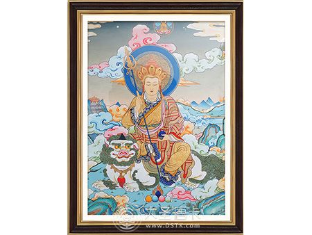 熱貢精品彩唐漢傳地藏王菩薩100-70cm