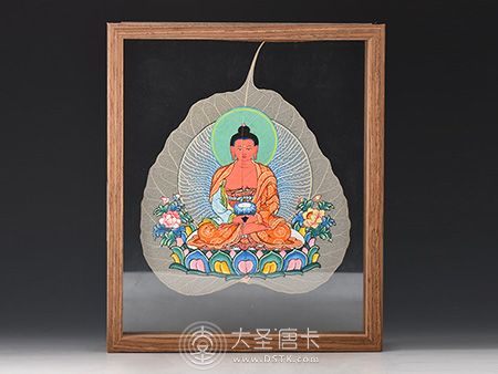 阿彌陀佛菩提葉10寸帶框