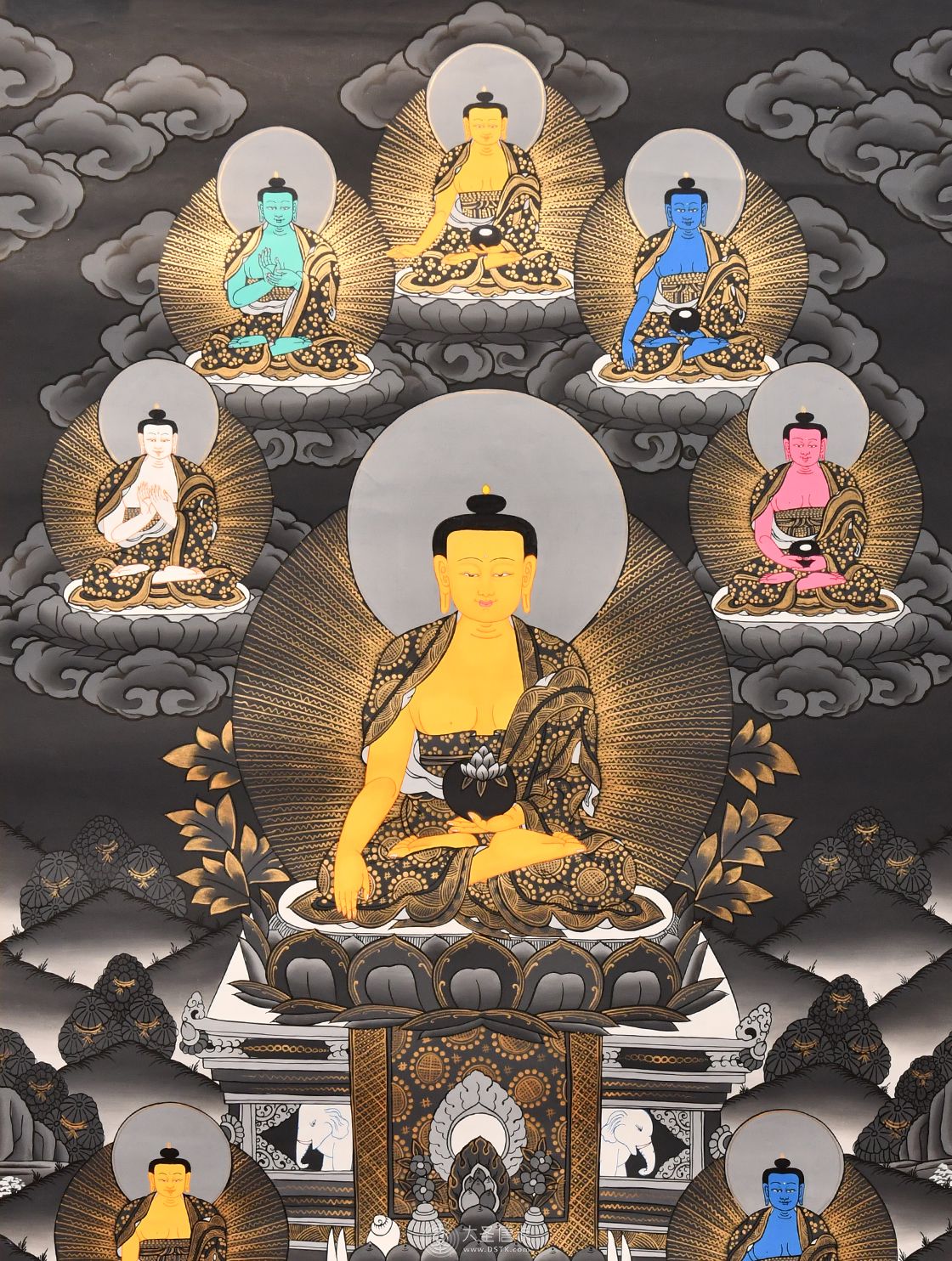 釋迦摩尼深彩色70*50