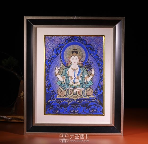 藍唐四臂觀音 桌擺