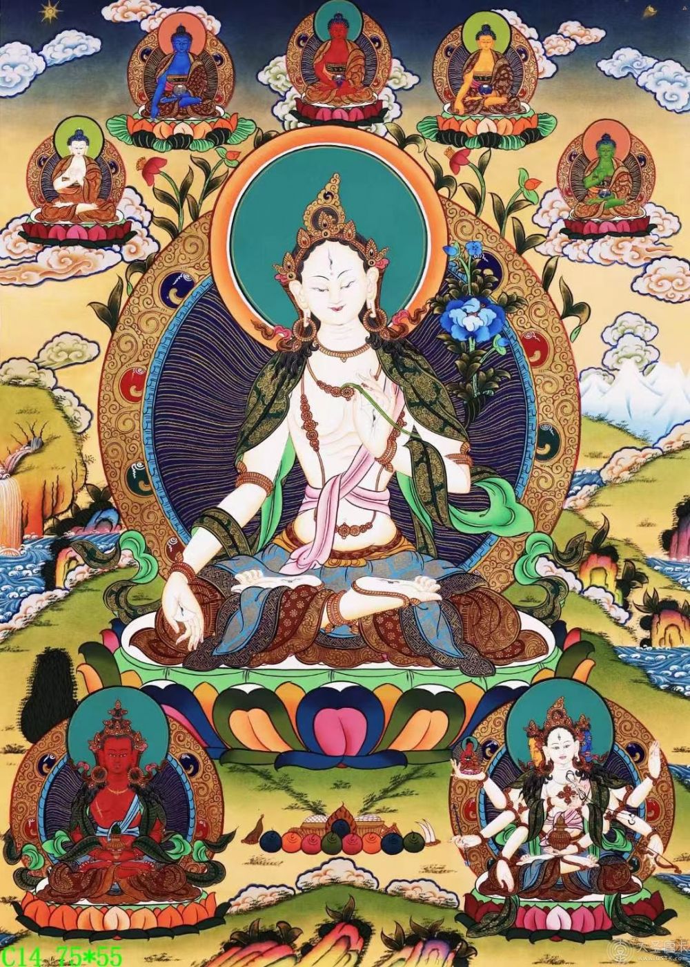 長壽三尊綠度母